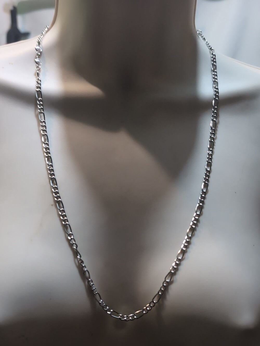 Marlyn Schiff Silver Tone Figaro Chain Necklace - Elegant Women's Jewelry New